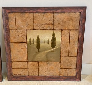 lot 95 image: Framed Pair of Beautiful Pieces of Art by Michael Marron