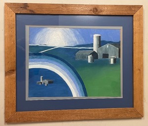 lot 315 image: Framed Painting Named The Farm by Sarah Bailey