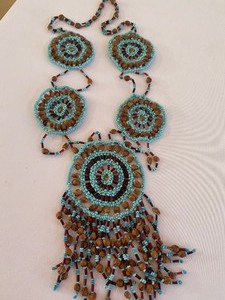 lot 461 image: Vintage Seed and Turquoise Southwestern Necklace