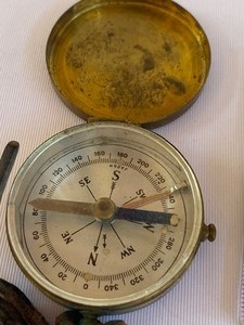 lot 466 image: Two Vintage Compasses including a Girl Scout Compass