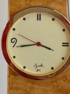 lot 448 image: Decorative Contemporary Style Wood Clock