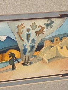 lot 340 image: Framed Watercolor Painting by K.D. Cooney