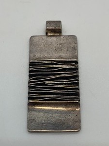 lot 484 image: Sterling Brutalist Pendant by Klassen