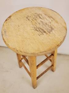 lot 404 image: Wooden Shop Stool