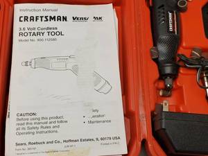 lot 406 image: Craftsman 3.6 Volt Cordless Rotary Tool