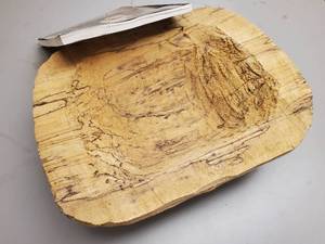 lot 412 image: Unfinished Wooden Bowl Carving & Book Lot