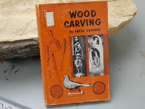 lot 414 image: Unfinished Wooden Bowl Carving & Book Lot