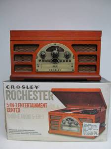 lot 11 image: Working CROSLEY Turntable 5-in-1 Entertainment Center