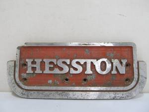 lot 31 image: Vintage HESSTON Tractor Emblem