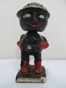 lot 32 image: Old Vintage ROCKY TACONITE Advertising Bobblehead Figure