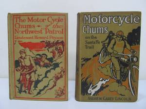 lot 77 image: 2 Original Antique 1912 Motorcycle Chums Hardcover Books - 1912