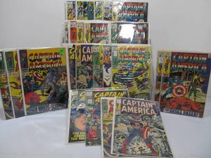 lot 86 image: Lot of Vintage CAPTAIN AMERICA Comic Books