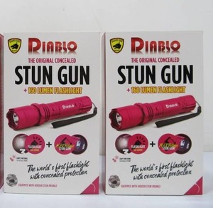 lot 90 image: 2 Brand New Guard Dog DIABLO Stun Gun & Flashlight Sets