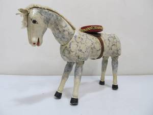 lot 94 image: Original Antique SCHOENHUT Jointed Wooden Toy Horse