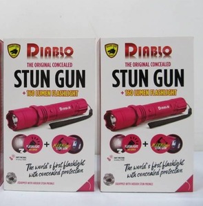 lot 89 image: 2 Brand New Guard Dog DIABLO Stun Gun & Flashlight Sets