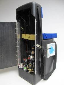 lot 125 image: The Keeper DLX Ice Fishing Chair wSeveral Rods