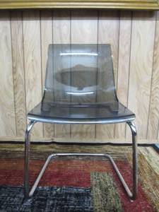 lot 151 image: Mod Smokey Clear Lucite Chair Designer Carl Ojerstam