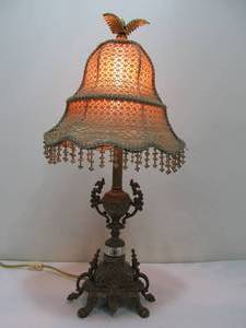 lot 168 image: Signed Italian JOHN RICHARD Ornate Brass Table Lamp