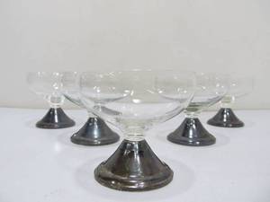 lot 195 image: Set of 5 Duchin Creation Sterling Silver Weighted Desert Dishes