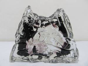 lot 196 image: Craig Campbell Hand Blown Art Glass Heavy Vase SIGNED