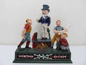 lot 201 image: Vintage Style Cast Iron Mechanical Baseball Bank