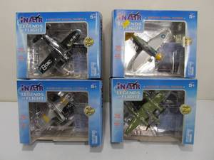 lot 225 image: 4 Legends of Flight Diecast Metal Fighter Planes 