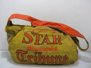 lot 314 image: Vintage Minneapolis Star Tribune Newspaper Delivery BagSatchel