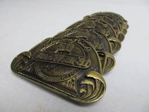 lot 68 image: Lot of 6 Matching Brass Vintage DAYTON Bike Week Belt Buckles