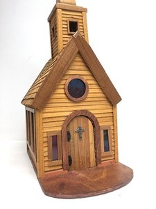 lot 99 image: Excellent Quality Unused Hand Made Church Bird House
