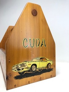 lot 3 image: Hand Made Wooden Tool Carrier wChrysler Dodge Mopar Graphics