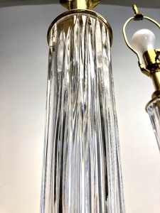 lot 37 image: Matching Pair of Signed WATERFORD Crystal Table Lamps