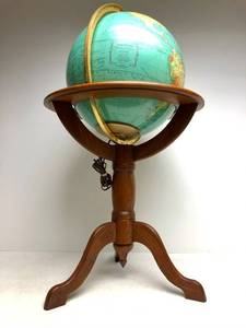 lot 229 image: Vintage Replogle Lighted 16 Floor Standing World Globe