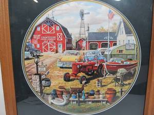 lot 271 image: Framed Bumper Crop Round Print By Ken Zylla