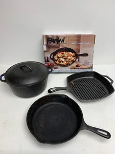 lot 335 image: Lot of Assorted Cast Iron Cookware
