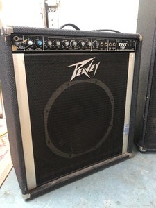 lot 360 image: 2 LARGE Amplifiers - Gem Audio PA 3-Speaker & Peavey TNT 130 Bass Guitar Amp