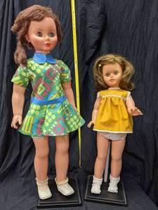 lot 124 image: 1967 & 1975 Uneeda Wispy Walker Dolls