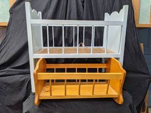 lot 162 image: 2 Vintage Wood Doll Beds