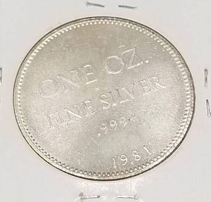 VINTAGE HOFFMAN 1 TROY OZ .999 FINE SILVER ROUND