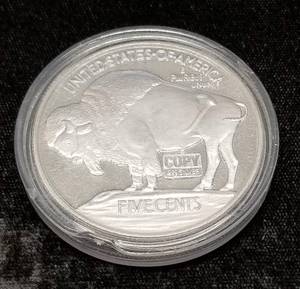 2 TROY OZ .999 FINE SILVER ROUND INDIAN BUFFALO ROUND IN AIRTITE