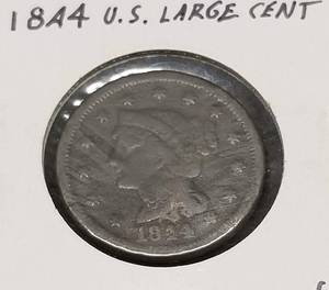 1844 US BRAIDED HAIR LARGE CENT