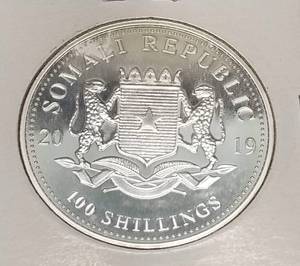 2019 SOMALI ELEPHANT 1 TROY OZ .999 FINE SILVER