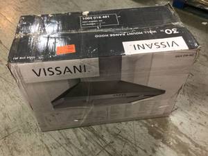 30 in. W Convertible Wall Mount Range Hood with 2 Charcoal Filters in Stainless Steel by Vissani Customer Returns See Pictures