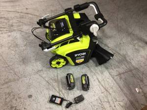 40V HP Brushless 21 in. Cordless Single Stage Snow Thrower with (2)  Batteries by RYOBI Customer Returns See Pictures