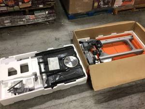 12 Amp Corded 8 in. Tile Saw with Extended Rip by RIDGID Customer Returns See Pictures