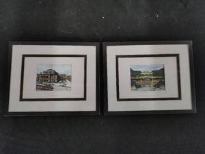 Two Colored Drawings of Vienna