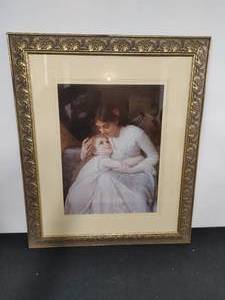 Framed Pardon Mama by Emile Munier Print