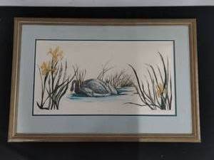 Fantasy Lake Framed Etching by Jennifer Berringer- Signed and Numbered