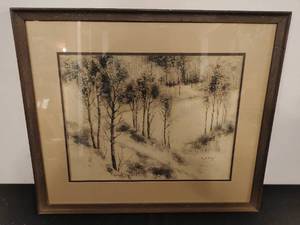 Original The Village Oil Painting by R.J. Kedzie