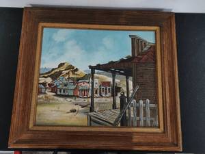 Vintage Western Oil Painting