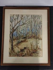 Framed Tree Watercolor